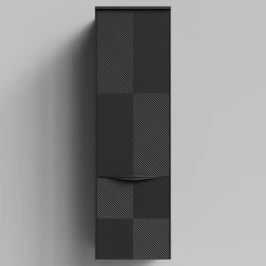 Пенал Липс 45, пример RAL 9005 Чёрный янтарь, матовая, подвесной, левый