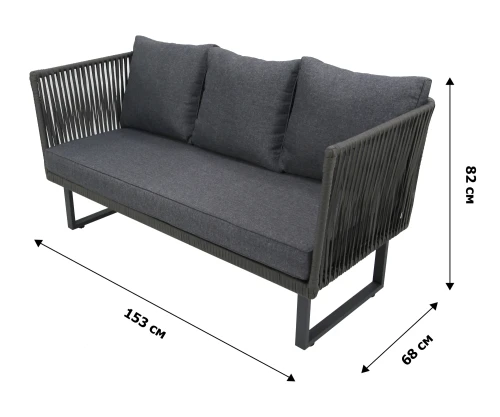 Набор мебели Стелла  арт.GS001  антрацит, серый "Garden story"