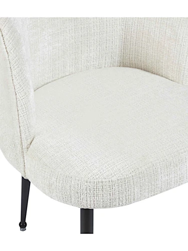 DC1288 Стул мягкий, БЕЛЫЙ велюр, каркас металл черный