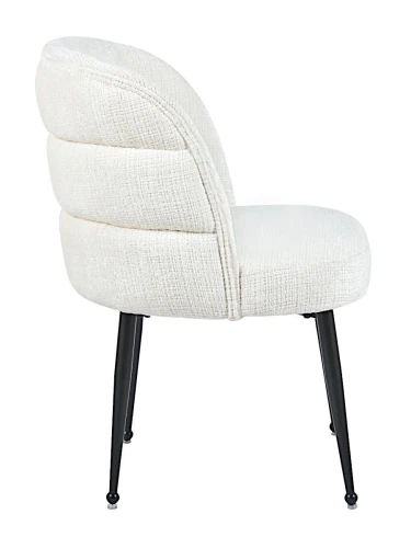 DC1288 Стул мягкий, БЕЛЫЙ велюр, каркас металл черный