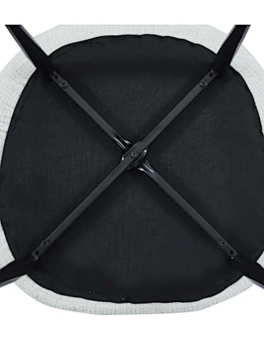 DC1288 Стул мягкий, БЕЛЫЙ велюр, каркас металл черный