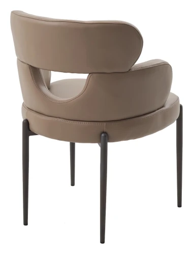 Стул VALTER HF017-20 Коричнево-серый, экокожа / Темно-серый каркас, ®DISAUR