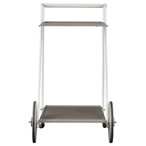 Стол сервировочный Новум белый/белый/текстиль темный