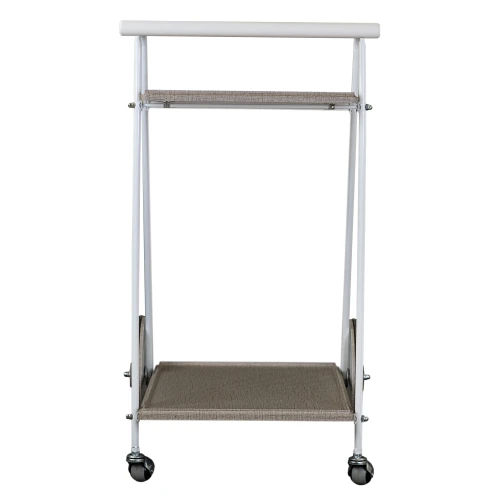 Стол сервировочный Новум белый/белый/текстиль темный