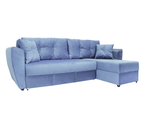 Диван угловой Амстердам велюр серый 160