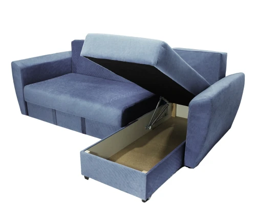 Диван угловой Амстердам велюр серый 160