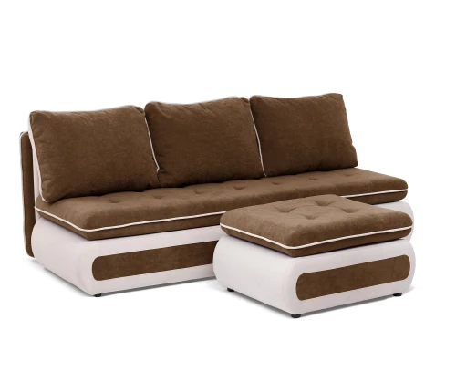 Пуф Оскар, велюр коричневый