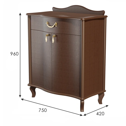 Комод Джульетта с распашными дверцами, орех