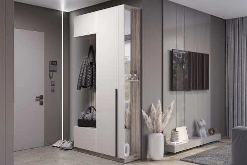 Прихожая Урбан ПР-01, Дуб смоки, Кашемир