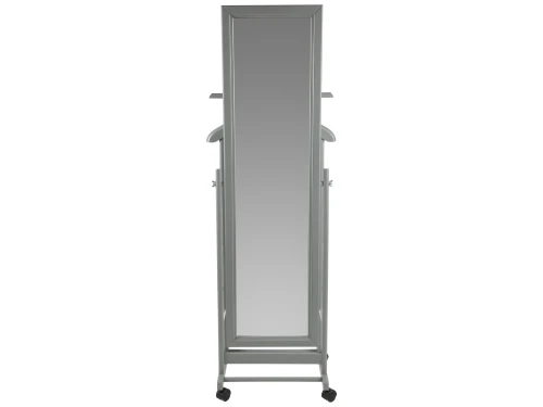 Вешалка костюмная с зеркалом на колесах В 24Н серый