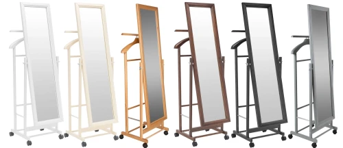 Вешалка костюмная с зеркалом на колесах В 24Н серый