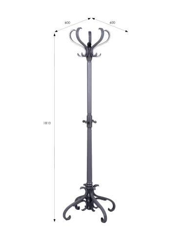 Вешалка напольная В 2Н серый