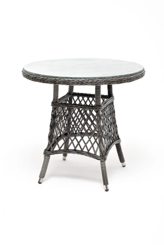 "Эспрессо - 80 R" обеденная группа плетеная, цвет графит