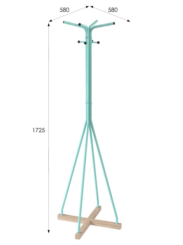 Вешалка напольная Галилео 218 бирюзовый/шимо
