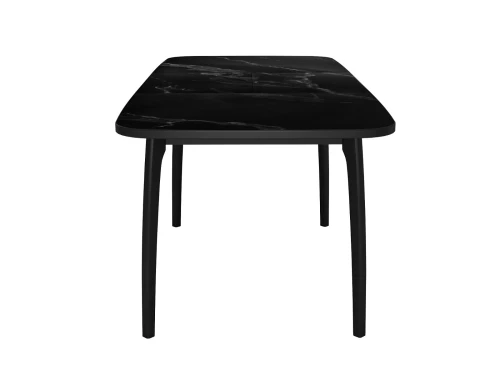 Стол DikLine MK15 Керамика Черный мрамор/подстолье черное/опоры черные