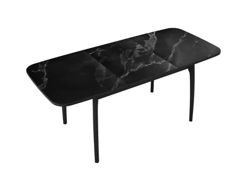 Стол DikLine MK15 Керамика Черный мрамор/подстолье черное/опоры черные