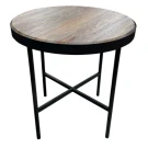 Стол журнальный МеталлАрт М011 МАЛЫЙ коричневый дуб/черный