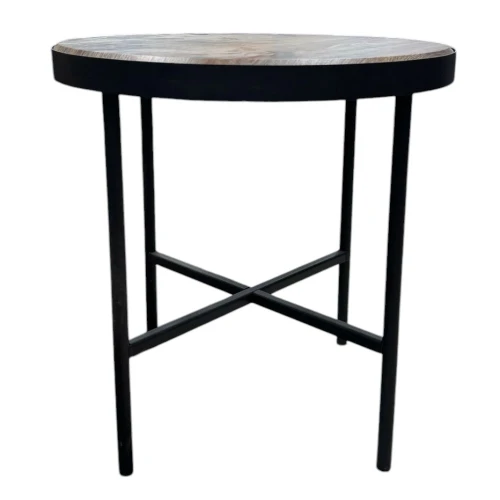 Стол журнальный МеталлАрт М011 МАЛЫЙ коричневый дуб/черный