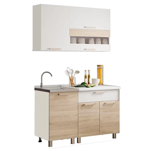 Кухня Айсбери 1,2м ,Белый, Дуб сонома