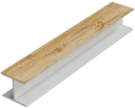 Соединительный элемент для цоколя ПВХ 180 гр. Дуб Вотан 95 мм