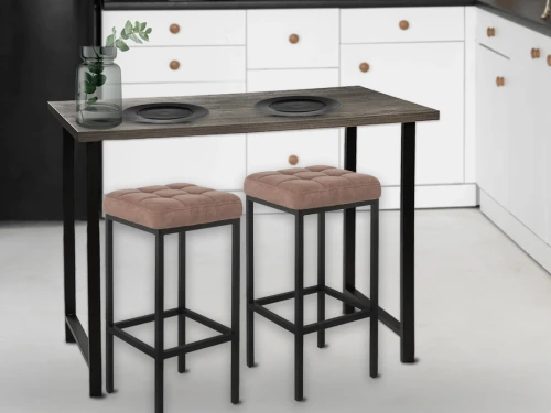 Стул «Камелот» ДП 2-07, велюр «Катания Корица», каркас черный матовый