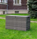 Сундук для хранения KARL 120 c колесиками серый искусственный ротанг