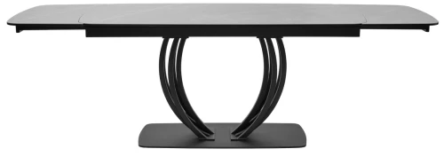 Стол MATERA 160 KL-136 Серый мрамор матовый, итальянская керамика/ черный каркас, ®DISAUR