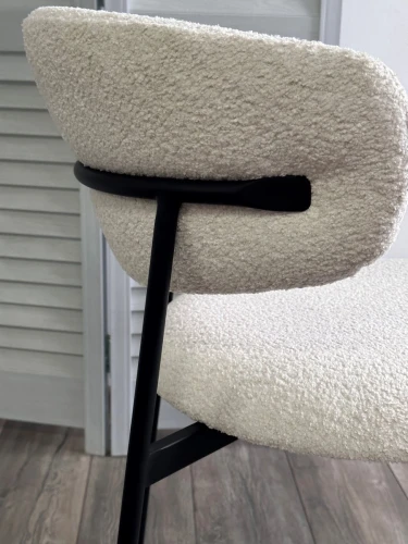 Стул ЛЕОНАРДО Soul 000 Белый, букле / черный каркас М-City