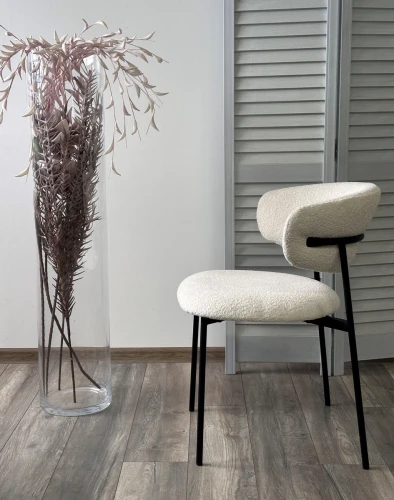 Стул ЛЕОНАРДО Soul 000 Белый, букле / черный каркас М-City