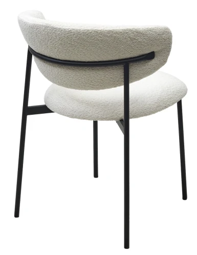 Стул ЛЕОНАРДО Soul 000 Белый, букле / черный каркас М-City