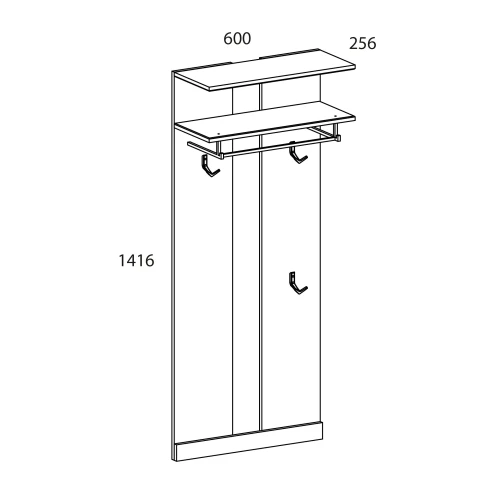 Вешалка 60, OSKAR , цвет дуб Санремо