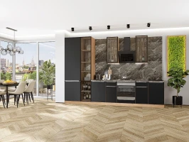 Кухонный гарнитур Фьюжн-08 Stormy Silk Дуб Вотан