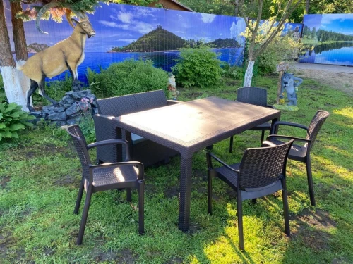 Комплект мебели под  ротанг для отдыха California Set стол,  диван + 4 кресла