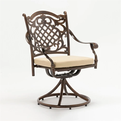 Обеденная группа из литого алюминия Стол  с керамикой ДИМИКС «DIMIX» 160х90 + 4 кресла ГЕРЛЕН «GERLEN» + 2 кресла с поворотом ГЕРЛЕН «GERLEN» (7 предметов)