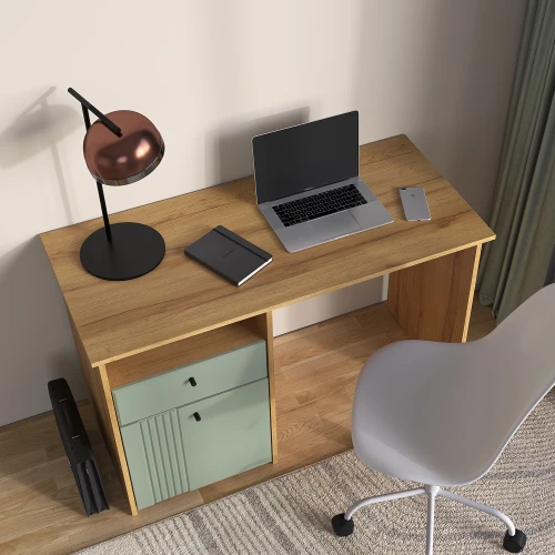 Стол письменный Вега Саксония серо-зеленый