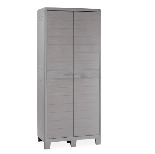 Уличный шкаф TOOMAX 2х дверный глубокий WOODY'S XL (4 полки), Серый, NEW