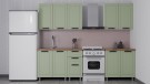 Готовая кухня ГК Аленушка 2 м Лилия Фиcташка/Фисташка,скоба черный,сонома Готовая кухня ГК Аленушка 2 м Лилия Фиcташка/Фисташка,скоба черный,сонома
