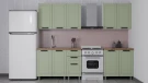 Готовая кухня ГК Аленушка 2 м  Лилия Фиcташка/Фисташка,скоба черный,сонома