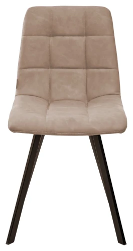 Стул CHILLI SQUARE RU-09 серо-бежевый винтаж, PU / черный каркас М-City