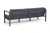 "Эстелья" диван 3-местный, каркас алюминий темно-серый (RAL7024) муар, ткань темно-серая 027