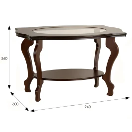 Стол журнальный Берже 1С тёмно-коричневый