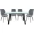 Обеденная группа (Стол Валенсия и 4 стула Амаретто), серый