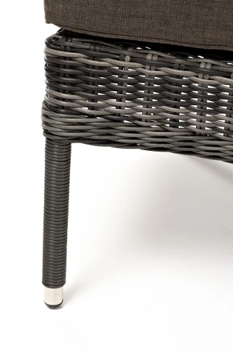 "Алиса" кресло плетеное, цвет графит с подушками