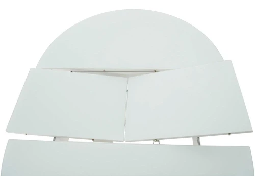 Стол «Ривьера» круг стекло белый, каркас белый