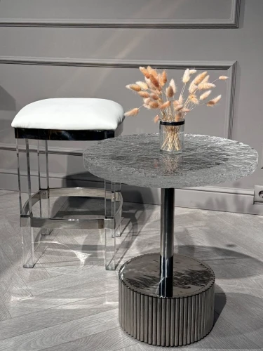 Стол журнальный Баухаус MH1792ET, 50х55см, серебро