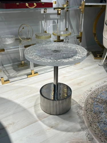 Стол журнальный Баухаус MH1792ET, 50х55см, серебро