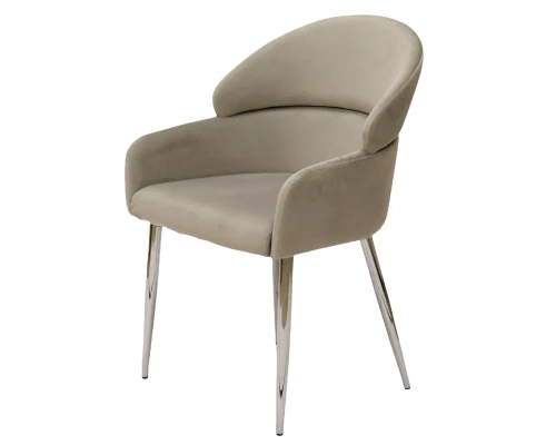 Стул обеденный Берклей D-1202D, серый/хром