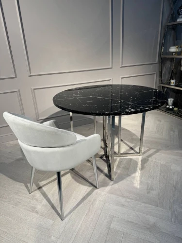 Стул обеденный Берклей D-1202D, серый/хром