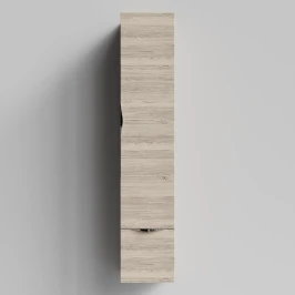 Пенал Марко 30 подвесной, дверь и ящик, ручки Хром, Дубослив ореховый светлый ПВХ 3445, правый