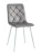 DC210 Стул мягкий, АНТРАЦИТ#G62-15 велюр, каркас металл белый КРУГЛЫЙ
